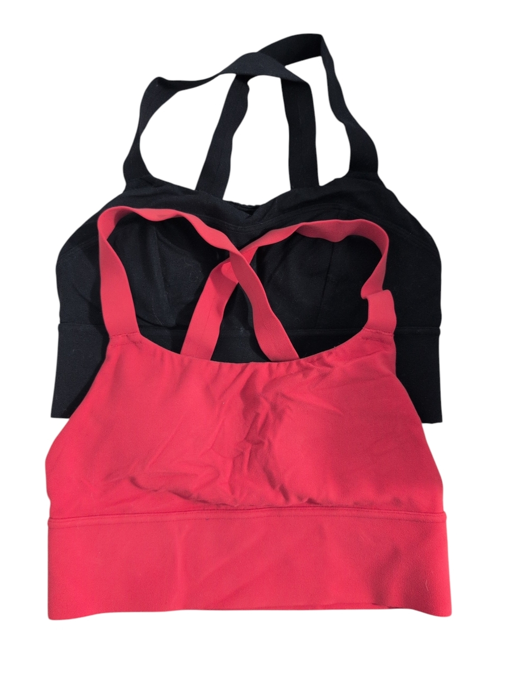 Athleta Sports Bras, Lot Of 2, Size XS, Coral And Black